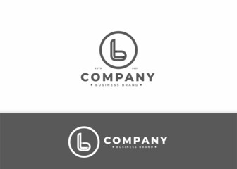 Obraz premium Minimalist luxury letter b logo design with circle shape