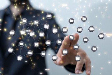 data network 3d digital info