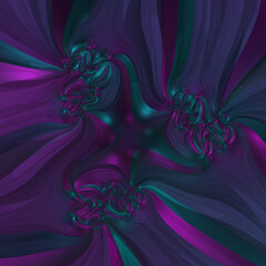 Fantastic fractal illustration. Abstract fractal frame. Digital art. 3D rendering.