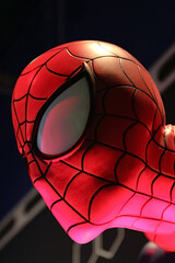 Fototapeta premium LAS VEGAS, USA - Oct 10, 2017: Close up Statue of Spider man at Madame Tussauds museum in Las Vegas.Avengers EndGame.