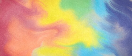 ざらざらテクスチャ・虹色マーブル模様の背景イラスト　曲線　おしゃれ　バナー　粒子　テンプレート
