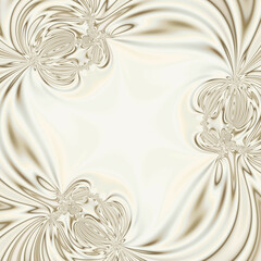 Fantastic fractal illustration. Fractal texture. Abstract frame. Digital art.