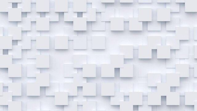 Geometric modern animated seamless looping abstract background. 3d render design element, creative motion graphics, moving geometrical pattern