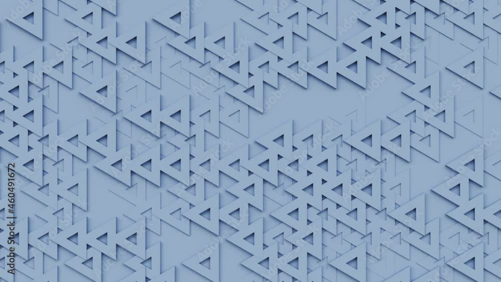 Poster triangular moving geometric pattern, triangle polygon shapes seamless looping 3d animation, arrow co
