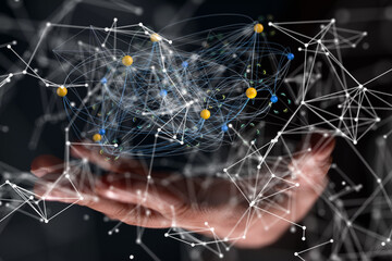 Business cubes  network team word