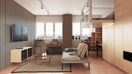 compact apartment design concept