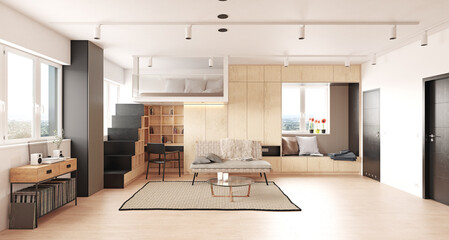compact apartment design concept