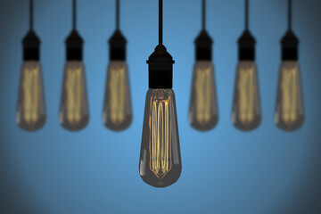 Vintage incandescent Edison type bulb