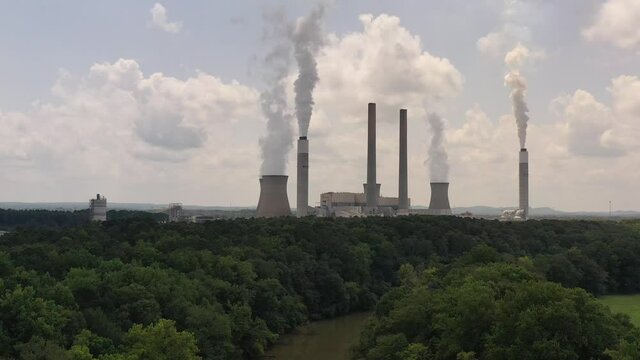 Plant Bowen, coal-fired power station, Georgia Power on Etowah River