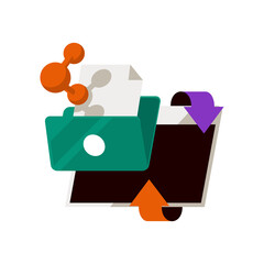 document data protection cyber security vector illustration eps 10