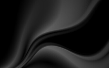 Abstract dark grey smoke waves background. Monochrome smooth vector design