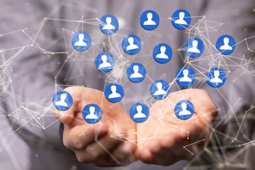 conference Digital Network and data concept 3d