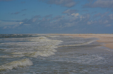 A beach of the Gulf of Mexico on Dauphin Island, Mobile County, Alabama
