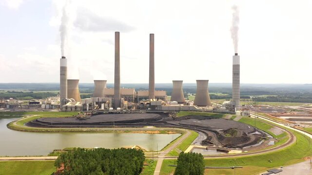 Plant Bowen, coal-fired power station, Georgia Power on Etowah River