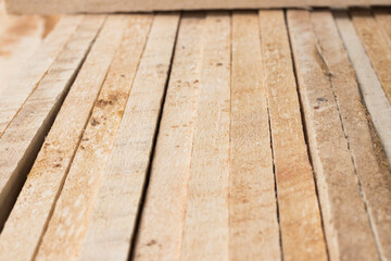 The logs are placed neatly.