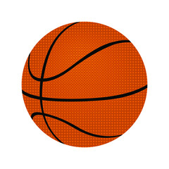 Fototapeta premium Basketball ball for sports on a white background. Can be used in applications or for printing on T-shirts. Vector.