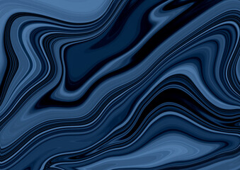 Dark Blue Stone Rock Wave Texture Wallpaper Silk Pattern Abstract Background Illustration