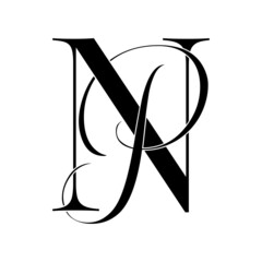 np, pn, monogram logo. Calligraphic signature icon. Wedding Logo Monogram. modern monogram symbol. Couples logo for wedding