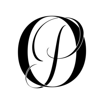 op, po, monogram logo. Calligraphic signature icon. Wedding Logo Monogram. modern monogram symbol. Couples logo for wedding
