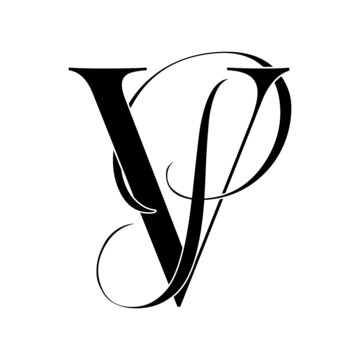 vp, pv, monogram logo. Calligraphic signature icon. Wedding Logo Monogram. modern monogram symbol. Couples logo for wedding