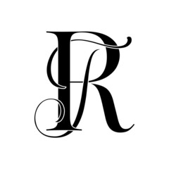 rt, tr, monogram logo. Calligraphic signature icon. Wedding Logo Monogram. modern monogram symbol. Couples logo for wedding