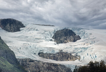 Briksdalsbreen (Briksdal glacier), one of the most accessible and best known arms of the Jostedalsbreen glacier, Stryn, Vestland, Norway.