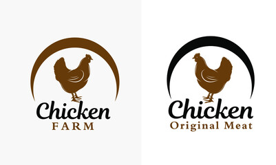 Chicken Logo, Roasted Chiken logo vector illustration.