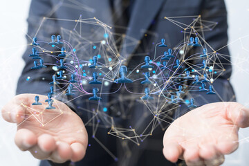 hierarchy connection team group digital