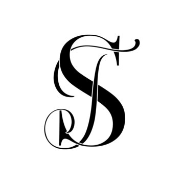 st, ts, monogram logo. Calligraphic signature icon. Wedding Logo Monogram. modern monogram symbol. Couples logo for wedding