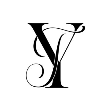 yt, ty, monogram logo. Calligraphic signature icon. Wedding Logo Monogram. modern monogram symbol. Couples logo for wedding