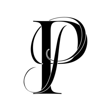 pp, pp, monogram logo. Calligraphic signature icon. Wedding Logo Monogram. modern monogram symbol. Couples logo for wedding