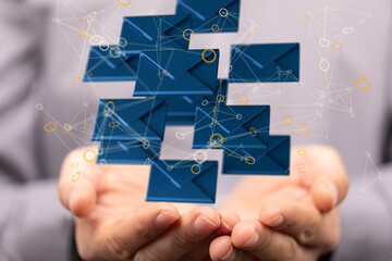 holding letter icon,email icons .Contact us by newsletter email and protect your personal information from spam mail. Customer service call center contact us.