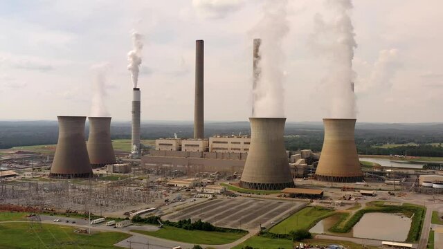 Plant Bowen, coal-fired power station, Georgia Power on Etowah River
