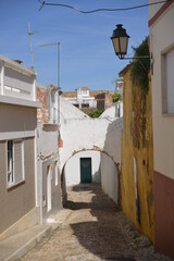 Fototapeta premium narrow street in the old town of albufeira