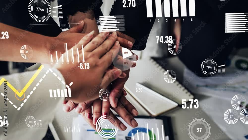 Poster conceptual business dashboard for financial data analysis . 3d render computer graphic .