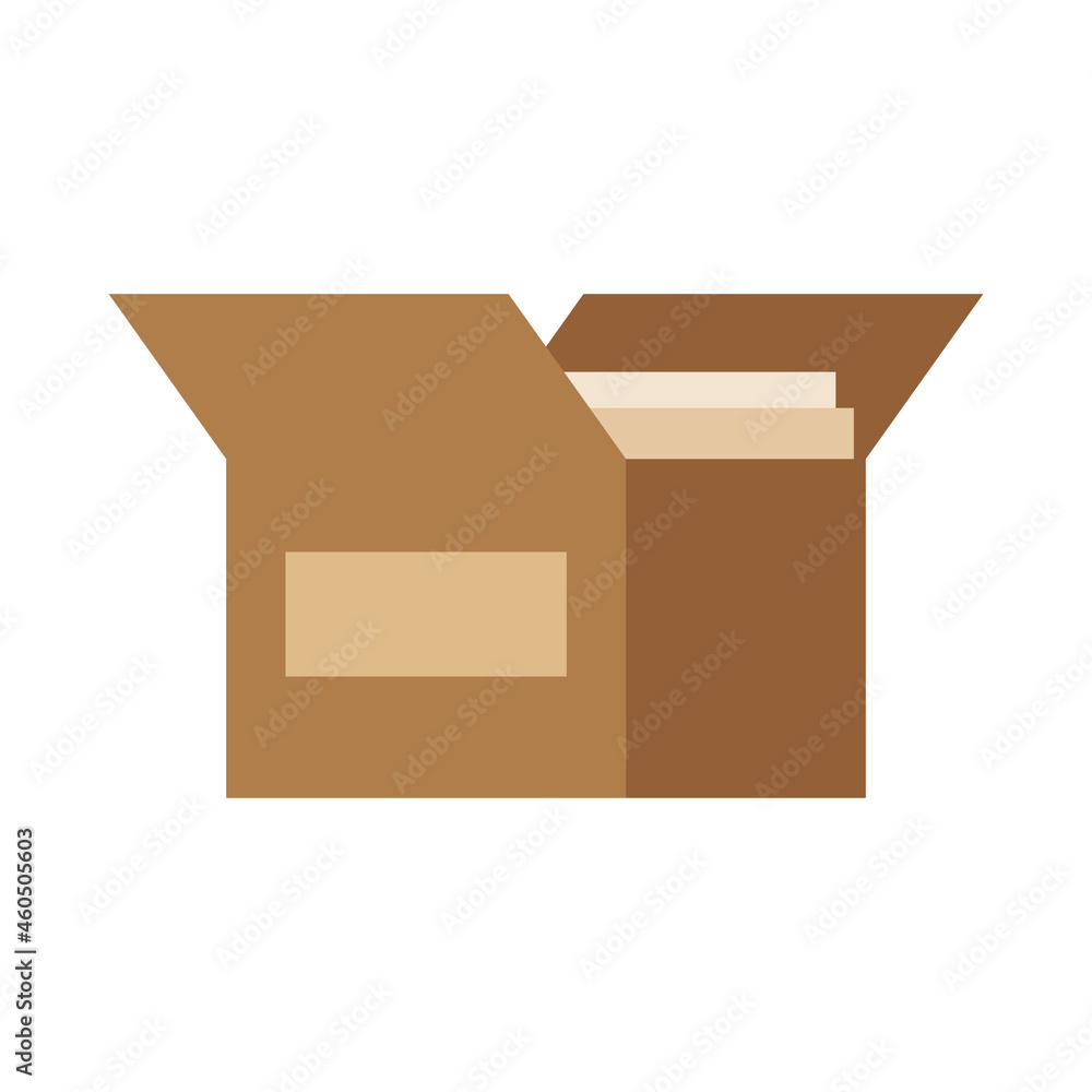 Poster open cardboard box