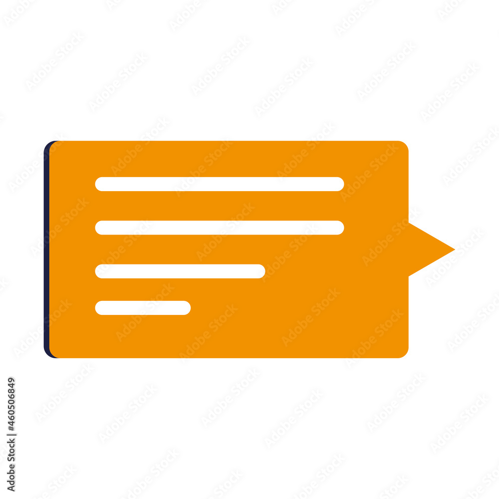Poster speech bubble message