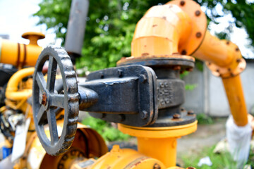 large water pump mounted on the drain pipe