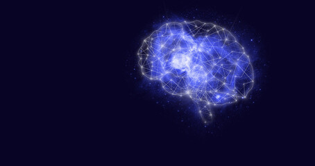 Artificial intelligence AI . Digital Brain Artificial intelligence. The modern concept of the cyberbrain. AI, Machine learning