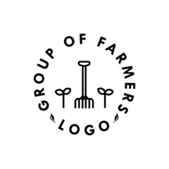Farmer logo design template isolated