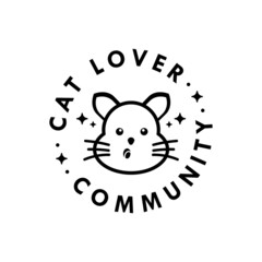 Cat lover community logo design