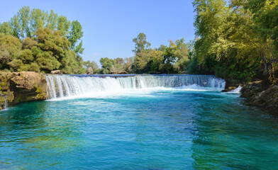 Waterfall Manavgat. Attractions in the vicinity of Side. Manavgat. Turkey. Antalya. Alania. View...