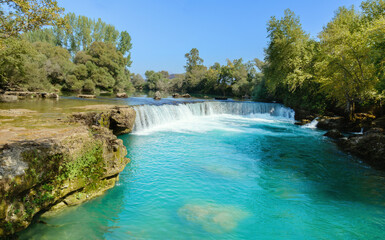 Waterfall Manavgat. Attractions in the vicinity of Side. Manavgat. Turkey. Antalya. Alania. View from above