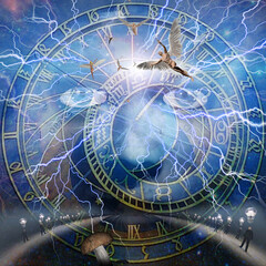 Astronomic Clock. 3D Rendering