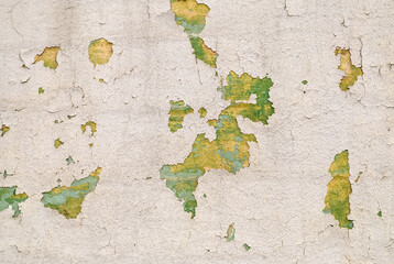 Cracketd paint on the wall like a map