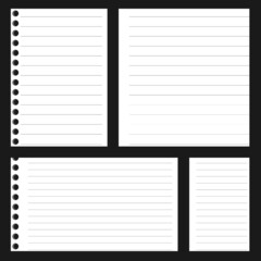 Paper notes. A sheet of notepad with holes.