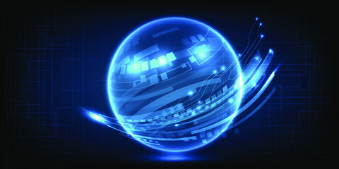 Revolutionized of digital technology has enhanced the quality of life and change world.Vector illustrations.