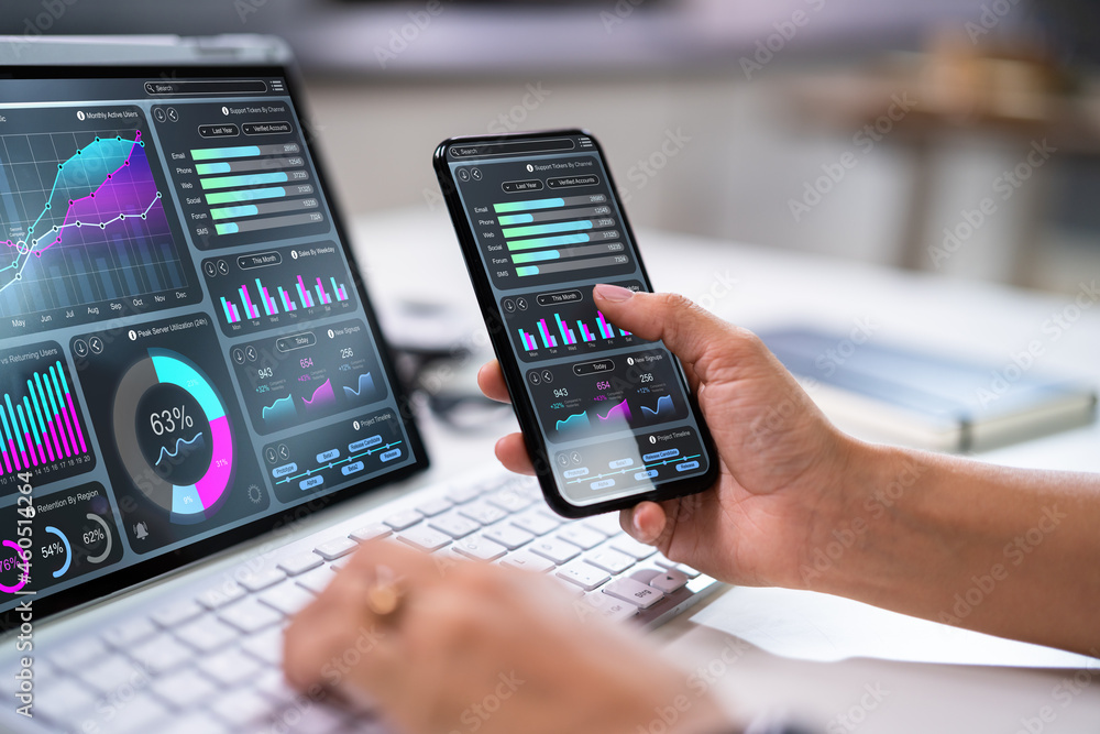 Poster kpi business analytics data dashboard