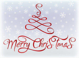 Merry Christmas and New year greeting card, vector illustration