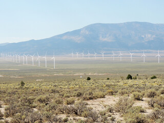 Wind Turbines in Nevada Desert